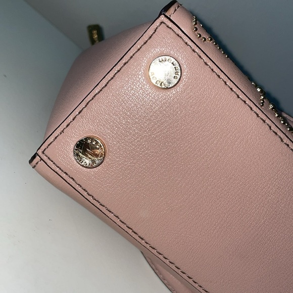 Michael Kors ELLIS Dusty Pink W/Gold stud design Satchel Handbag Convertible - Picture 7 of 11